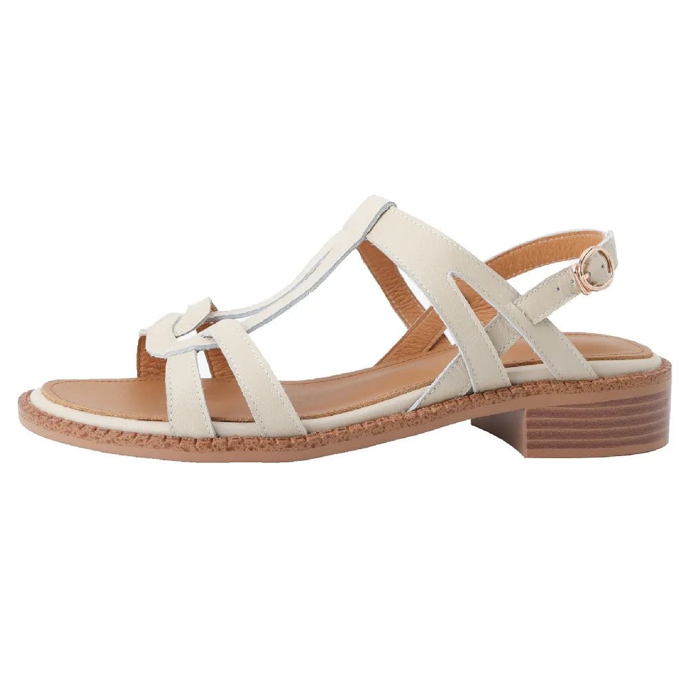 Sandales Femme en cuir tressé "La Douceur Estivale" - Restaur Cuirs