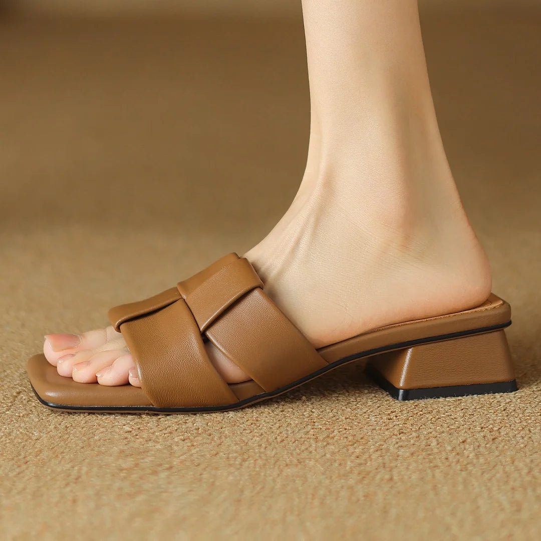 Sandales Femme en Cuir Tressé "La Sylphide" - Restaur Cuirs