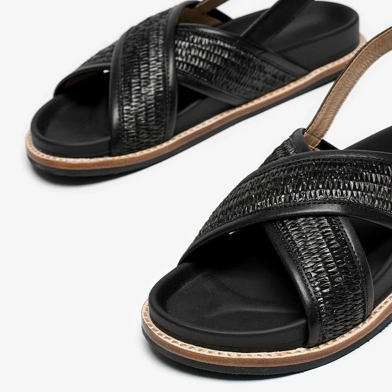 Sandales Femme en cuir tressé "La Vénusienne" - Restaur Cuirs