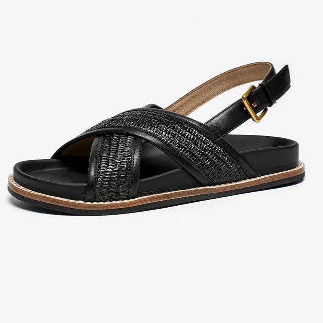 Sandales Femme en cuir tressé "La Vénusienne" - Restaur Cuirs