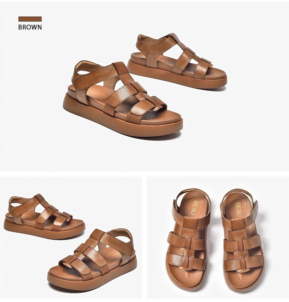 Sandales Femme en Cuir Véritable "L'Athéna" - Restaur Cuirs