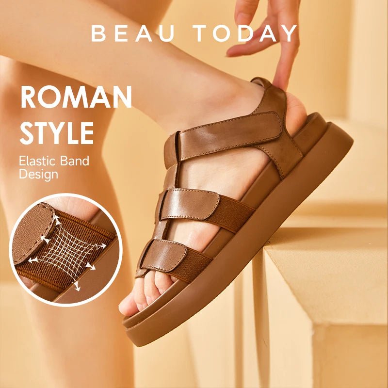 Sandales Femme en Cuir Véritable "L'Athéna" - Restaur Cuirs