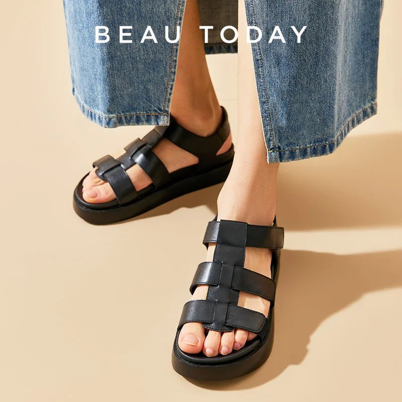 Sandales Femme en Cuir Véritable "L'Athéna" - Restaur Cuirs