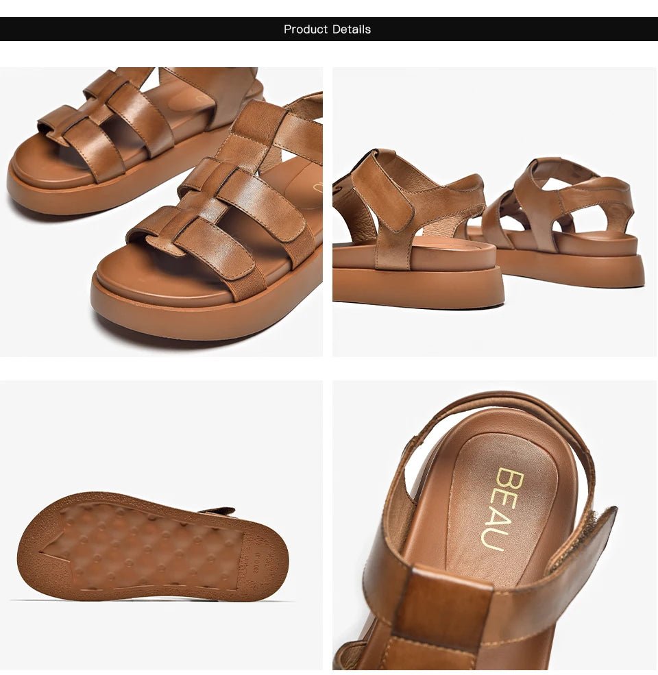 Sandales Femme en Cuir Véritable "L'Athéna" - Restaur Cuirs