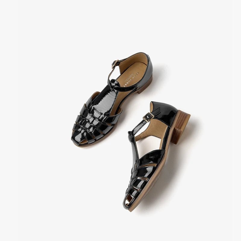 Sandales Femme en cuir verni "L'Impériale" - Restaur Cuirs