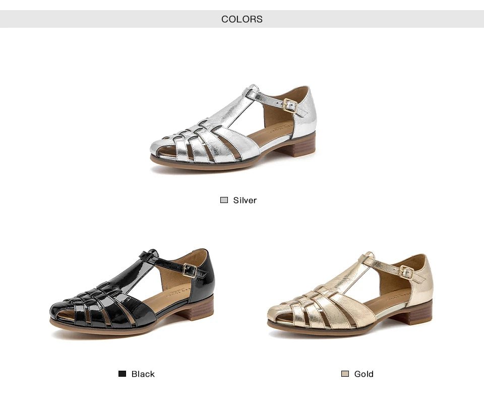 Sandales Femme en cuir verni "L'Impériale" - Restaur Cuirs