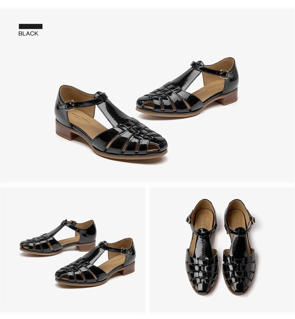 Sandales Femme en cuir verni "L'Impériale" - Restaur Cuirs