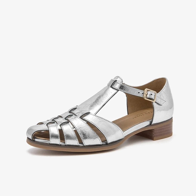 Sandales Femme en cuir verni "L'Impériale" - Restaur Cuirs