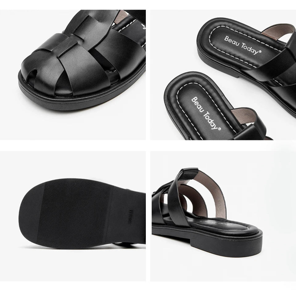 Sandales Femme Gladiateur en Cuir "La Conquérante" - Restaur Cuirs