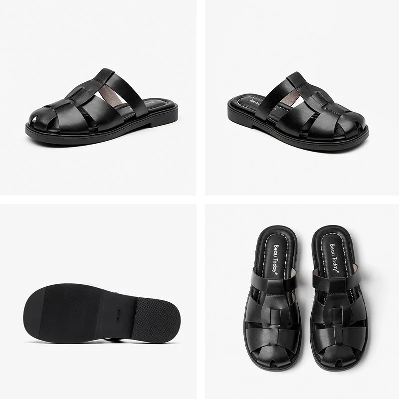 Sandales Femme Gladiateur en Cuir "La Conquérante" - Restaur Cuirs