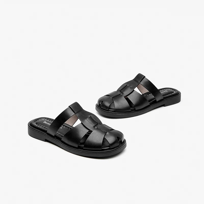 Sandales Femme Gladiateur en Cuir "La Conquérante" - Restaur Cuirs