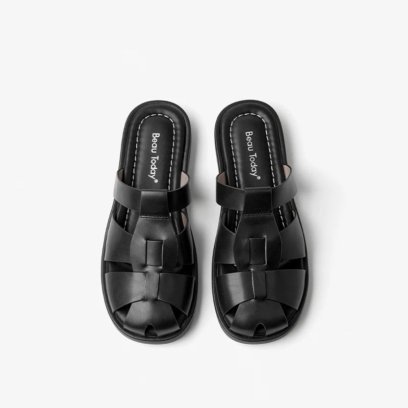 Sandales Femme Gladiateur en Cuir "La Conquérante" - Restaur Cuirs