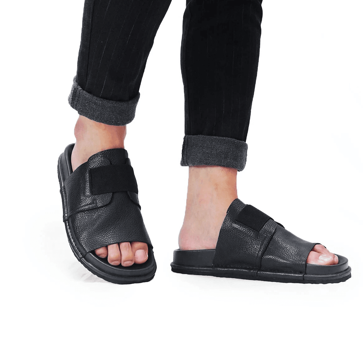 Sandales Homme Cuir Confortables "Le Flot Bleu"