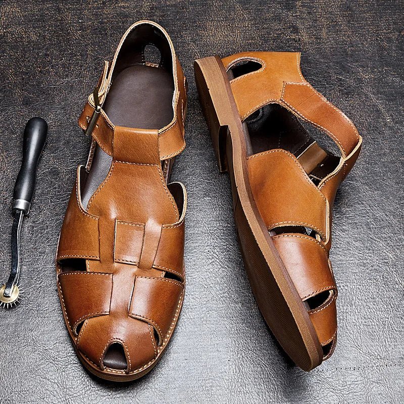 Sandales Homme Cuir Élégantes "Le Hédoniste"