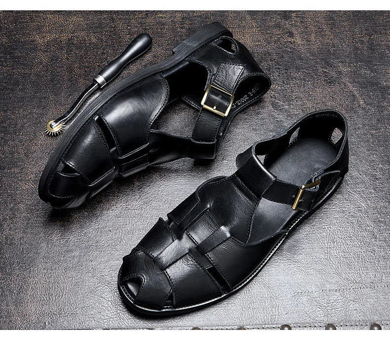 Sandales Homme Cuir Élégantes "Le Hédoniste"
