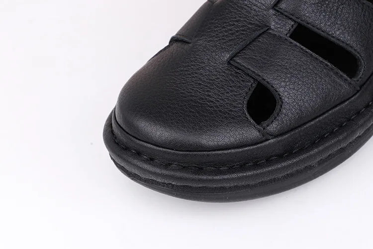 Sandales Homme Cuir Fermées "Le Paisible"