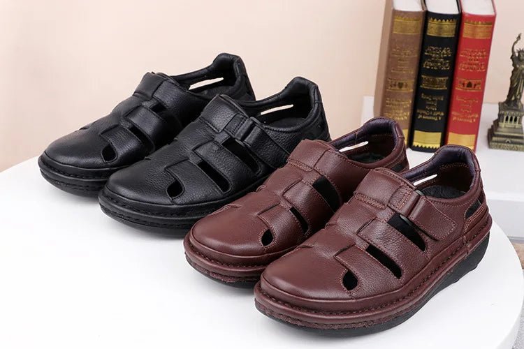 Sandales Homme Cuir Fermées "Le Paisible"