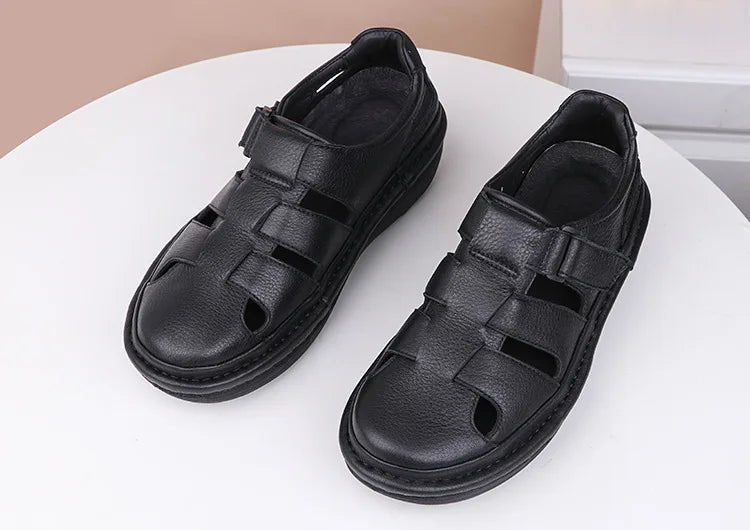Sandales Homme Cuir Fermées "Le Paisible"