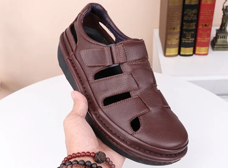 Sandales Homme Cuir Fermées "Le Paisible"