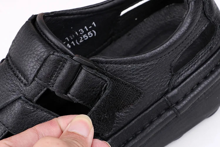 Sandales Homme Cuir Fermées "Le Paisible"