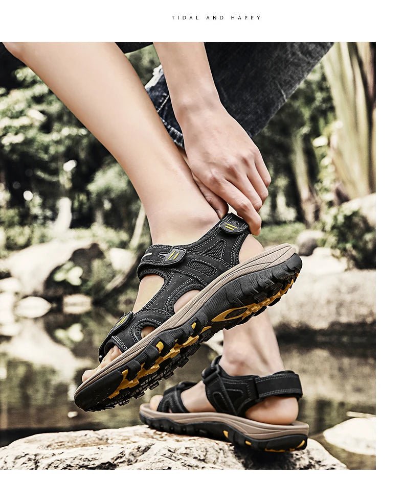 Sandales homme cuir "L'Aventurier" - Restaur Cuirs