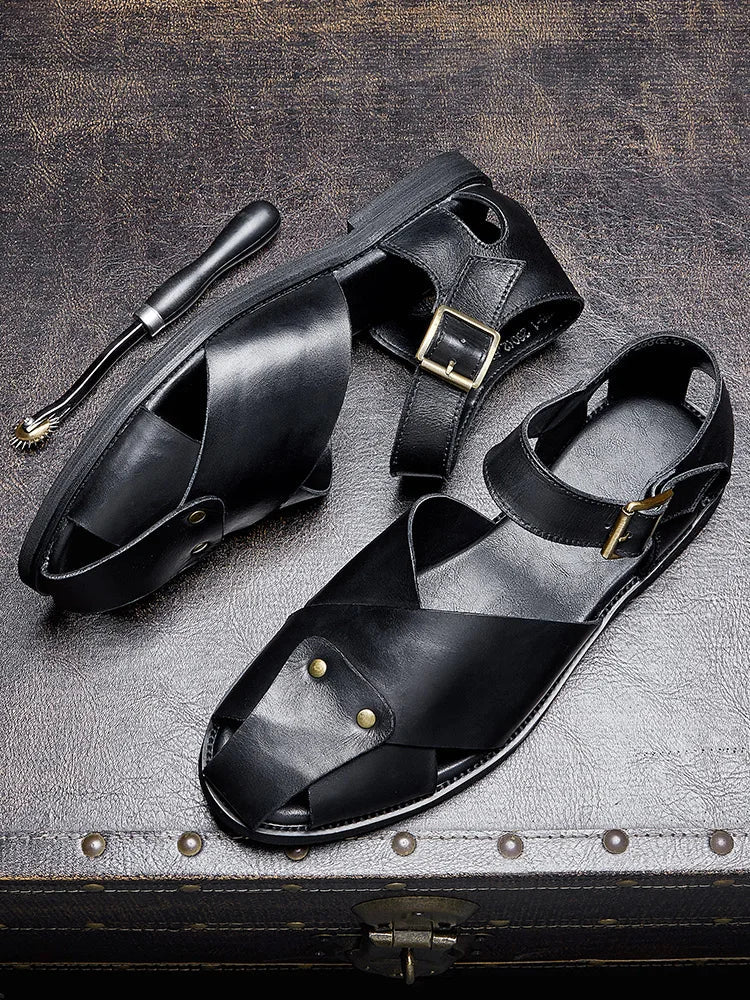 Sandales Homme Cuir Respirantes "Le Sahara"