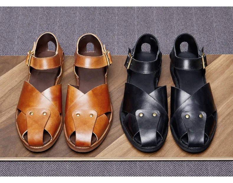 Sandales Homme Cuir Respirantes "Le Sahara"