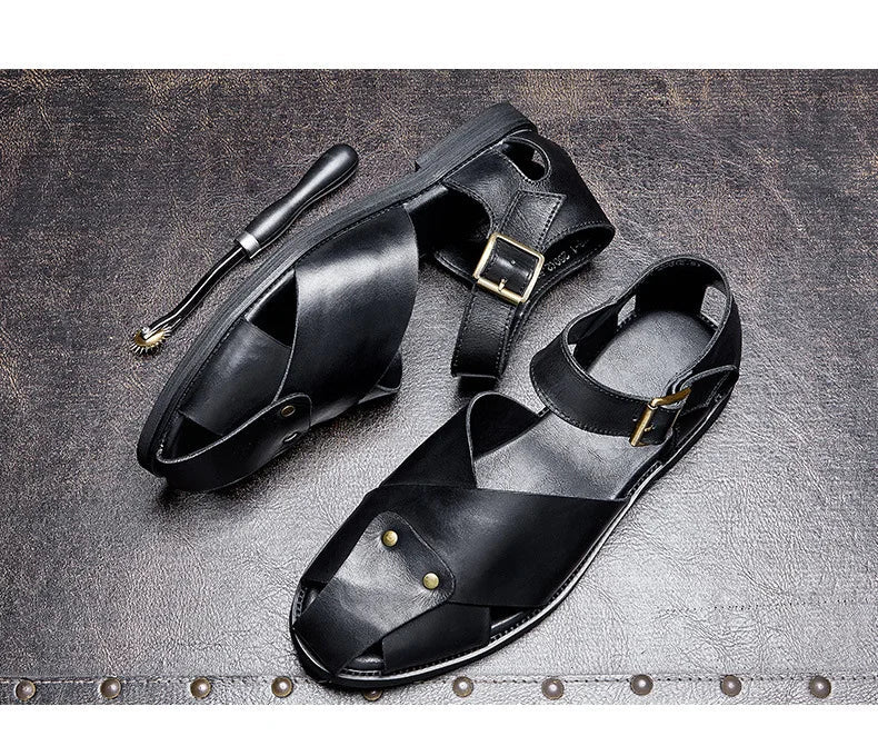 Sandales Homme Cuir Respirantes "Le Sahara"