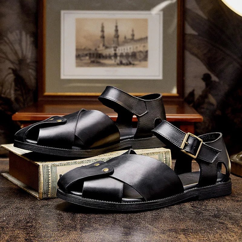 Sandales Homme Cuir Respirantes "Le Sahara"