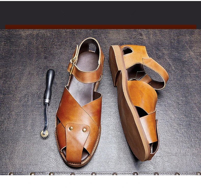 Sandales Homme Cuir Respirantes "Le Sahara"