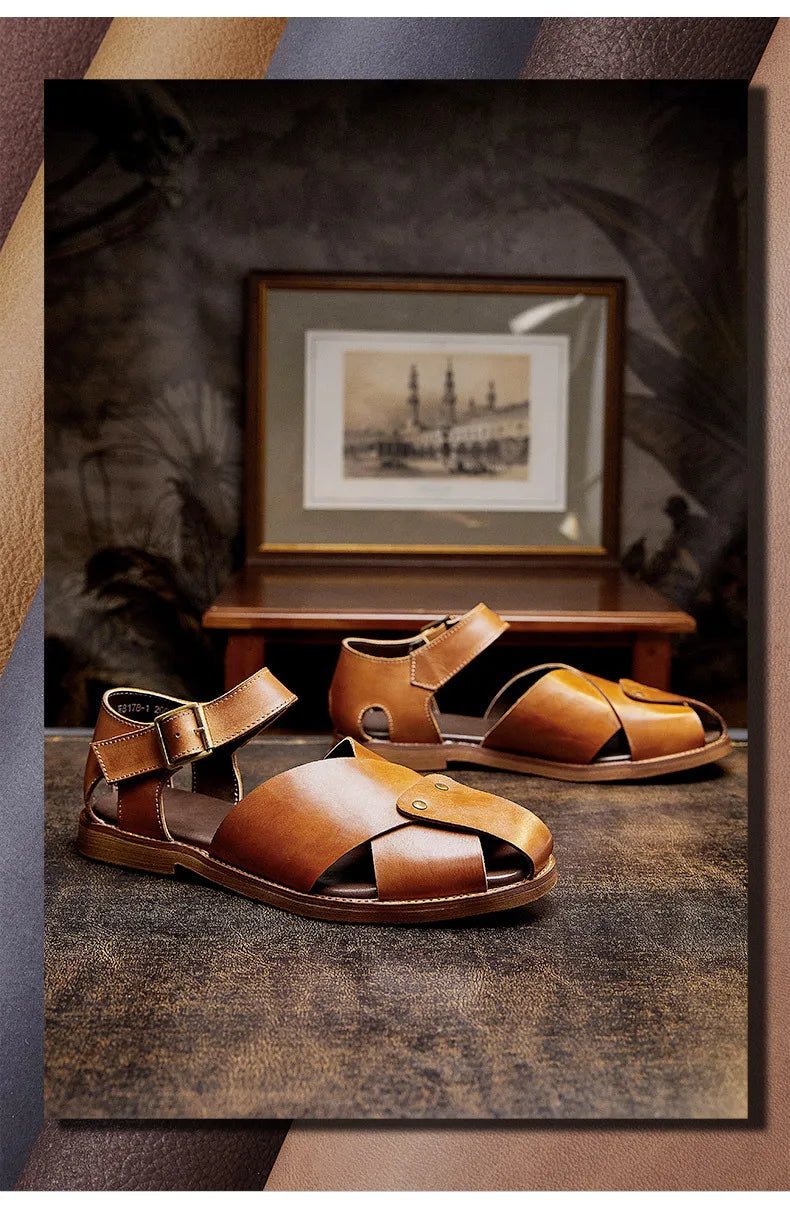Sandales Homme Cuir Respirantes "Le Sahara"