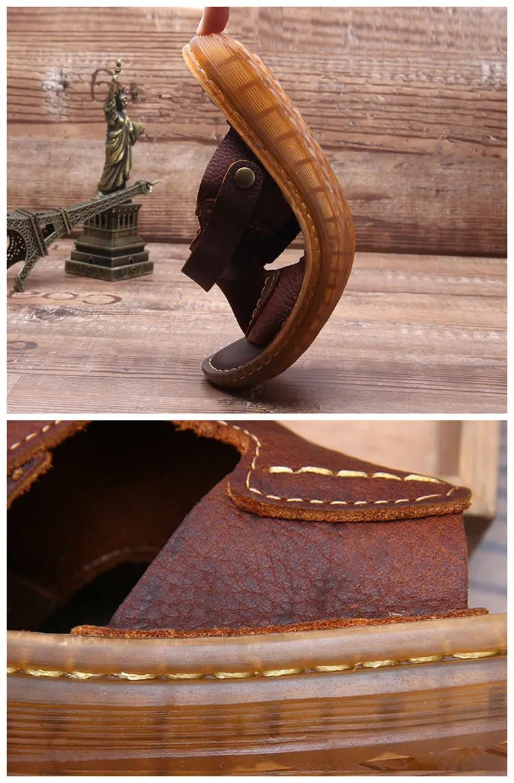 Sandales Homme Cuir Souple "Le Promeneur"