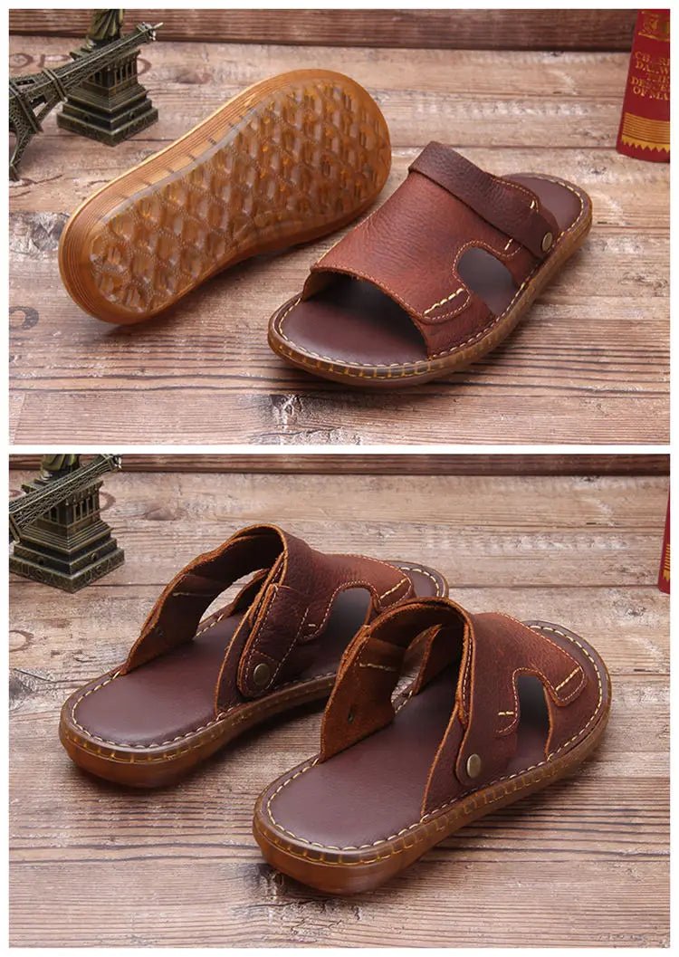 Sandales Homme Cuir Souple "Le Promeneur"