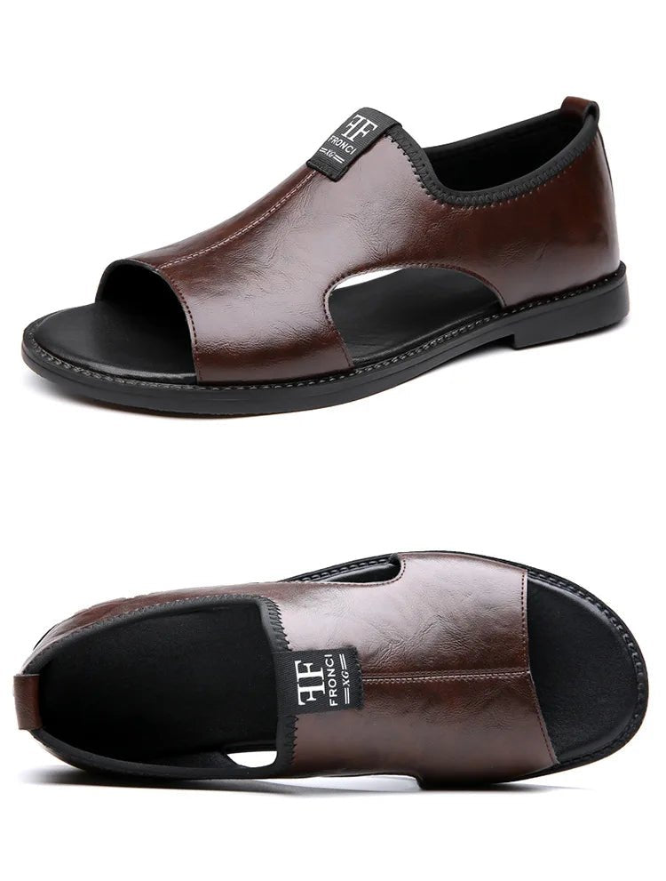 Sandales Homme en Simili Cuir "Le Spartiate" - Restaur Cuirs