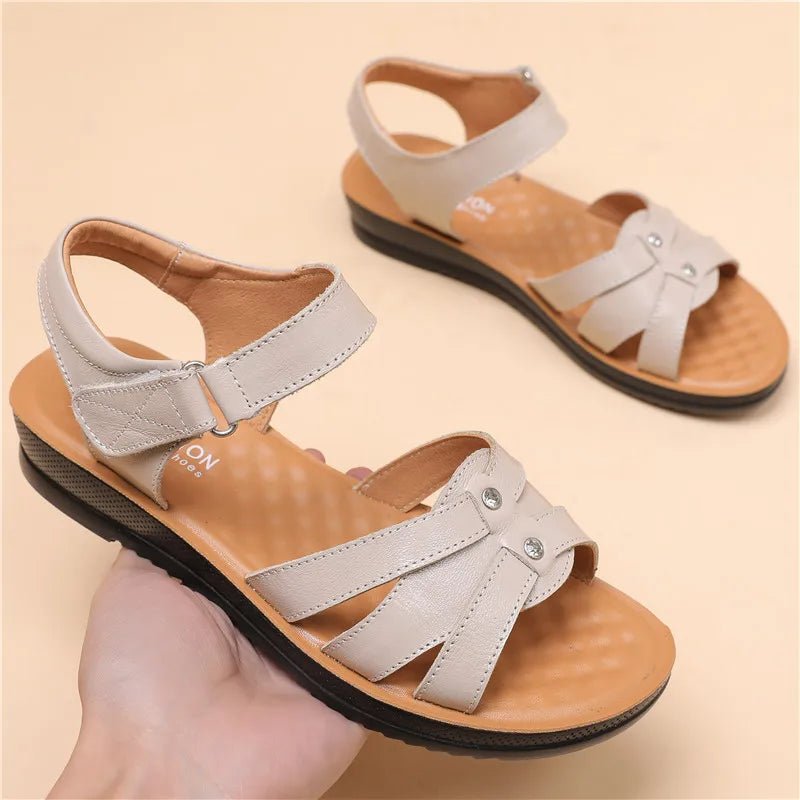 Sandales plates cuir femme "Conforta" - Restaur Cuirs