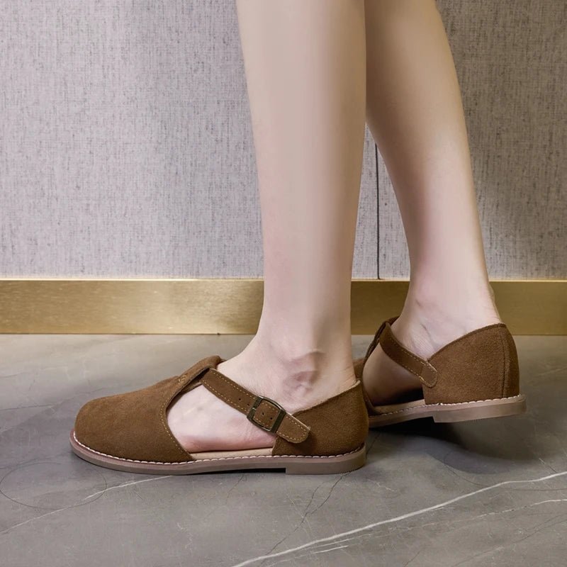 Sandales plates cuir femme "La Spartiate Chic" - Restaur Cuirs