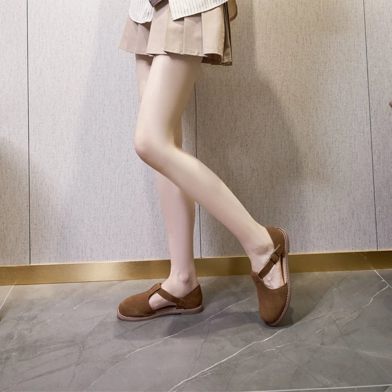 Sandales plates cuir femme "La Spartiate Chic" - Restaur Cuirs