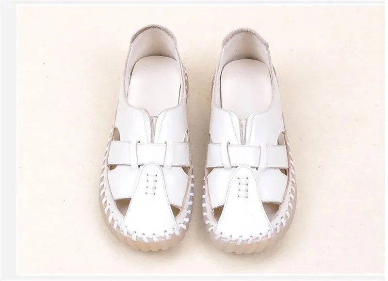 Sandales Plates Cuir pour Femme "Livia" - Restaur Cuirs