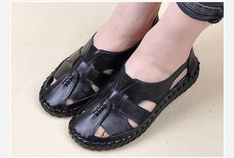Sandales Plates Cuir pour Femme "Livia" - Restaur Cuirs