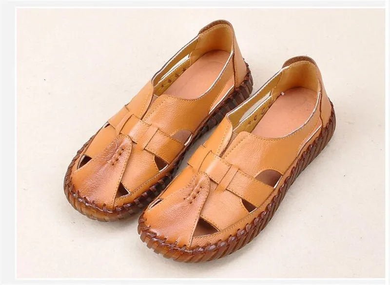 Sandales Plates Cuir pour Femme "Livia" - Restaur Cuirs