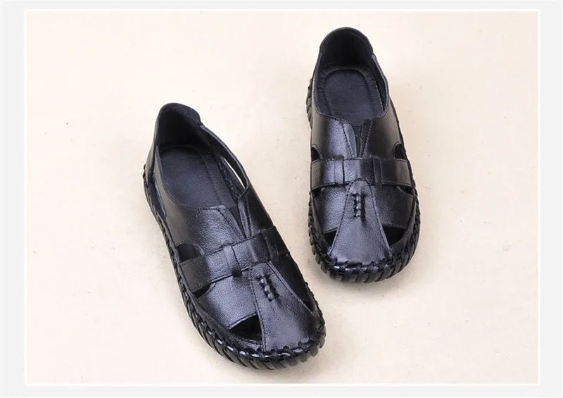 Sandales Plates Cuir pour Femme "Livia" - Restaur Cuirs