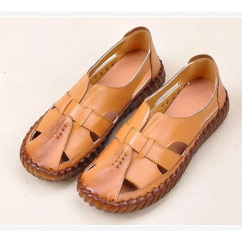 Sandales Plates Cuir pour Femme "Livia" - Restaur Cuirs