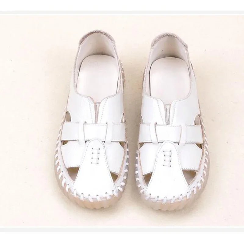 Sandales Plates Cuir pour Femme "Livia" - Restaur Cuirs