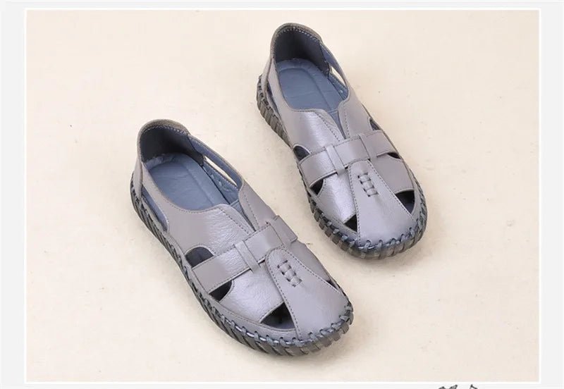 Sandales Plates Cuir pour Femme "Livia" - Restaur Cuirs