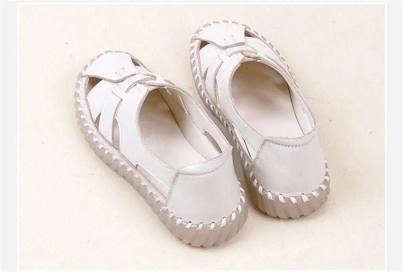 Sandales Plates Cuir pour Femme "Livia" - Restaur Cuirs