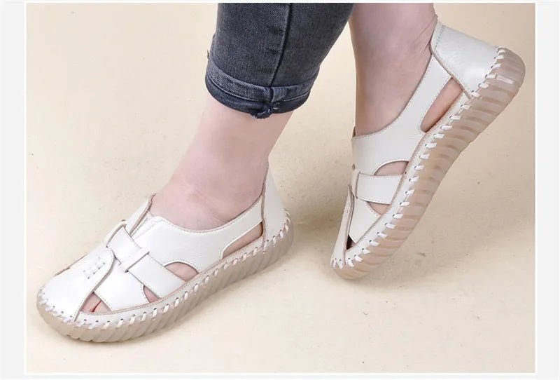 Sandales Plates Cuir pour Femme "Livia" - Restaur Cuirs