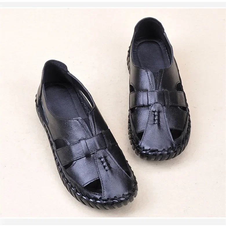 Sandales Plates Cuir pour Femme "Livia" - Restaur Cuirs
