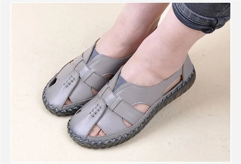 Sandales Plates Cuir pour Femme "Livia" - Restaur Cuirs