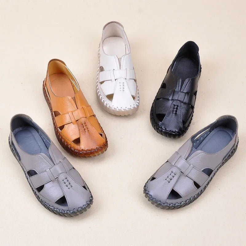 Sandales Plates Cuir pour Femme "Livia" - Restaur Cuirs