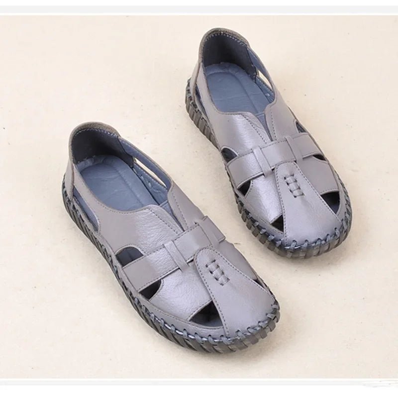 Sandales Plates Cuir pour Femme "Livia" - Restaur Cuirs